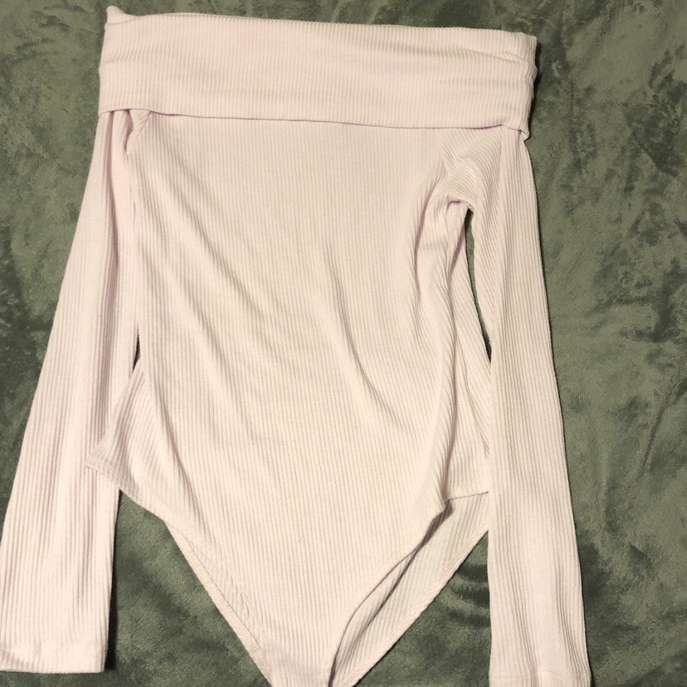 Pink off the shoulder body Suit